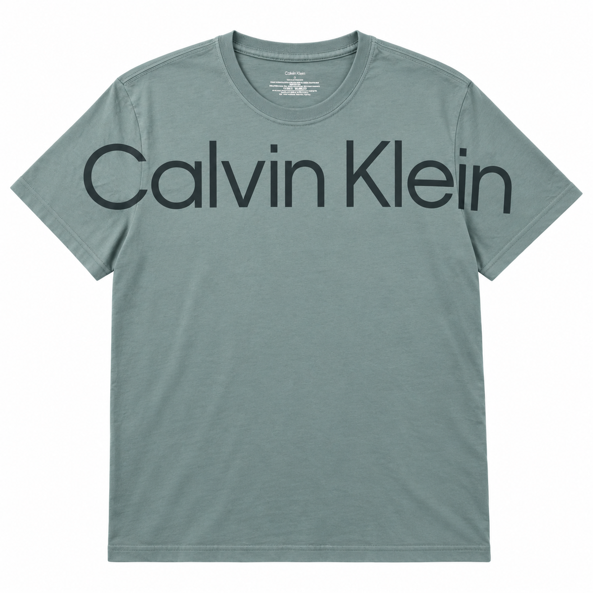 Calvin Klein Men's Bold Logo Short Sleeve Crew Neck T-Shirt - Stormy Sea