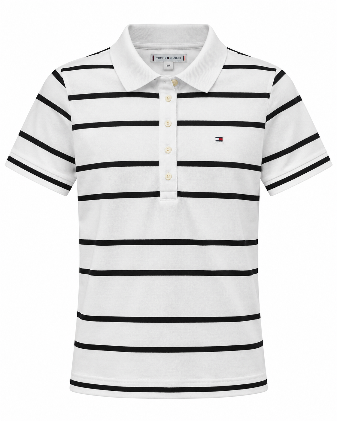 Tommy Hilfiger Women's Short Sleeve Two Stripe Polo