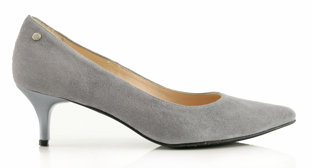 Bosccolo Womens Spike Heels Suede 200 - Grey Suede
