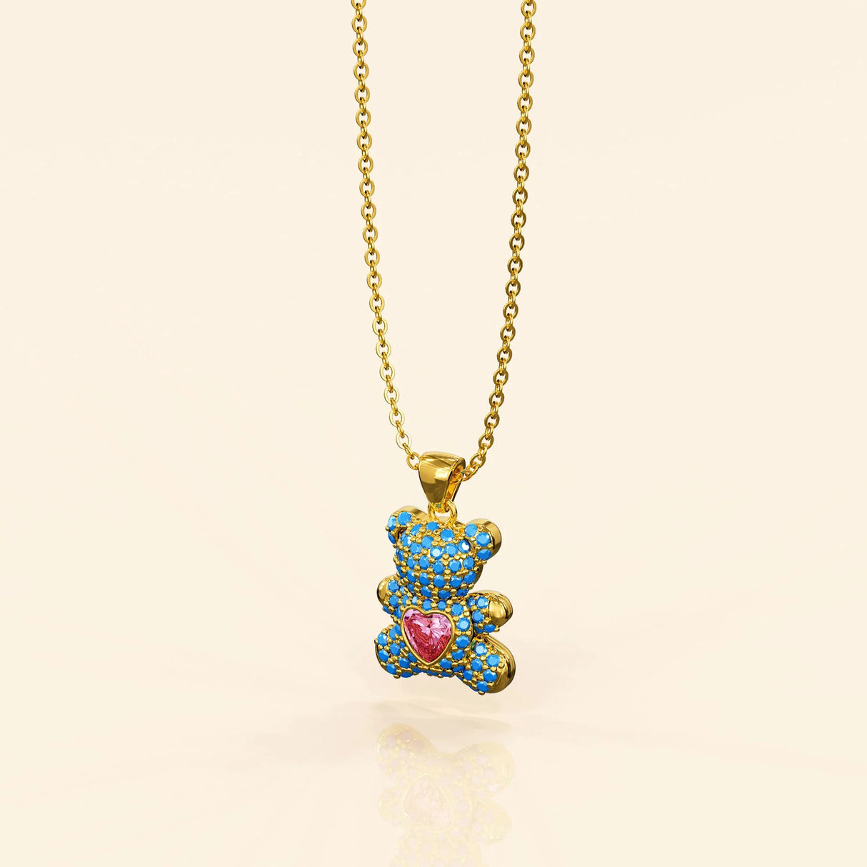Bullion Gold Love Stories Little Bear Pendant Necklace