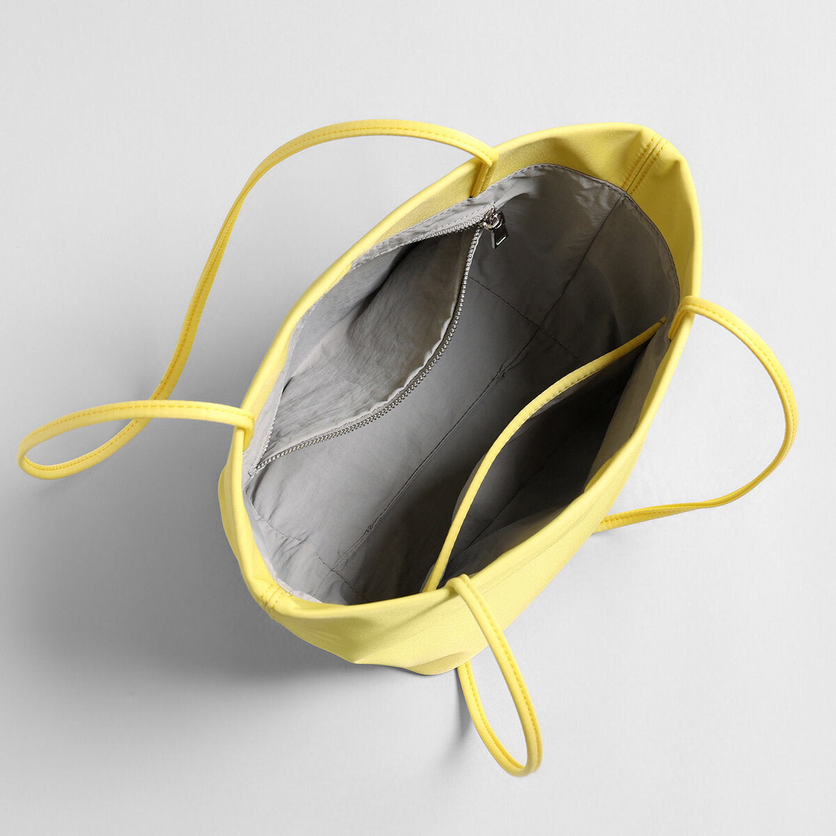 Waterproof Nylon Slouchy Bucket Tote - Yellow