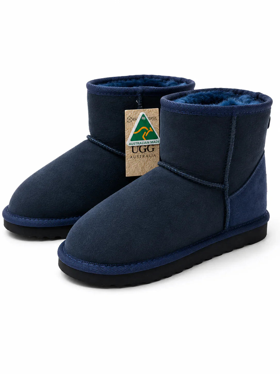 Australian Leather Ugg Mini Uggs - Navy - AU6