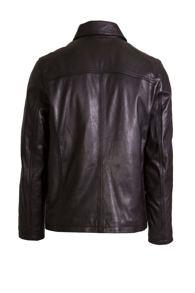 Mens Leather Jacket in Black