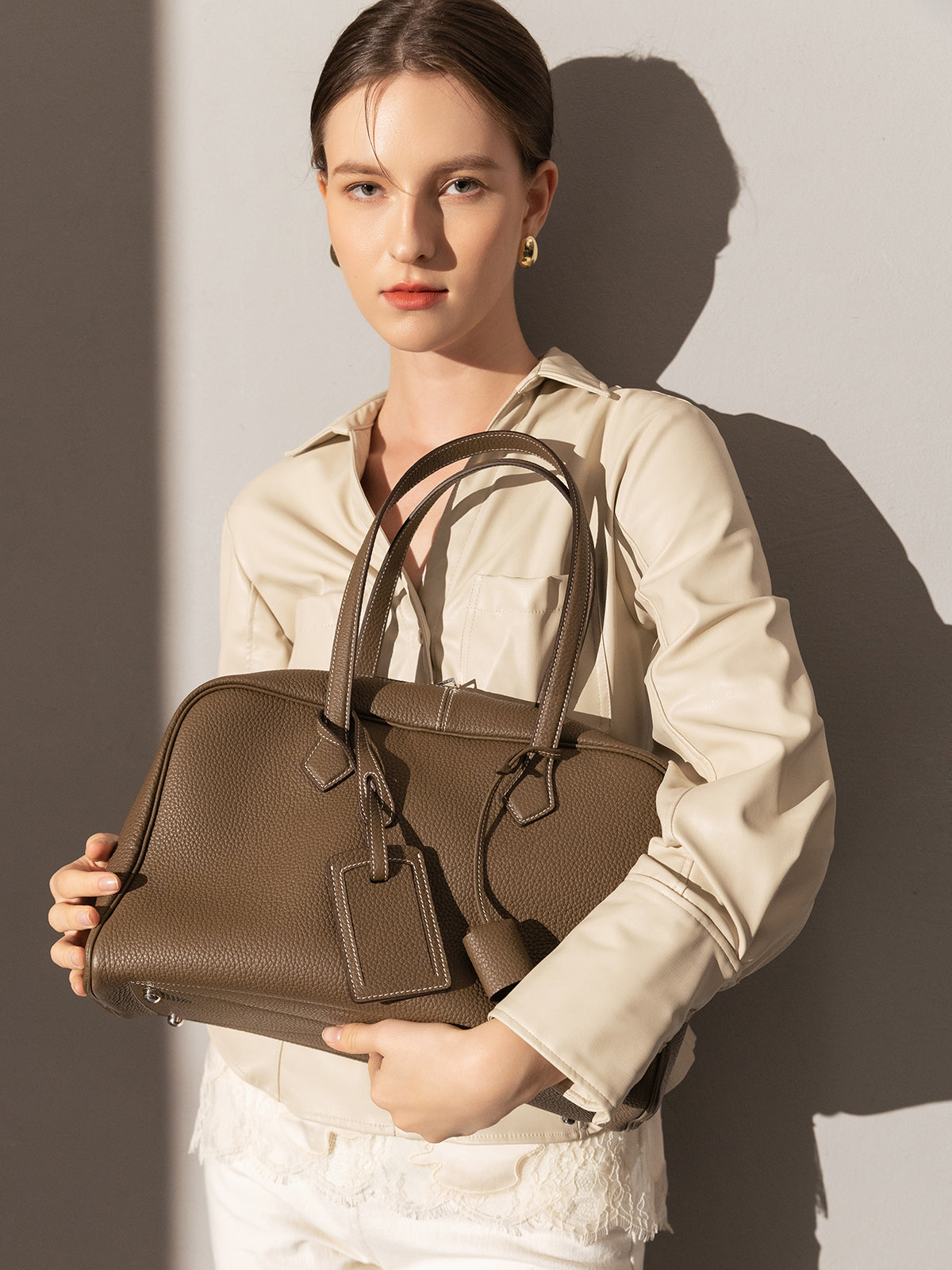 Aspen Top Handle Bag - Taupe