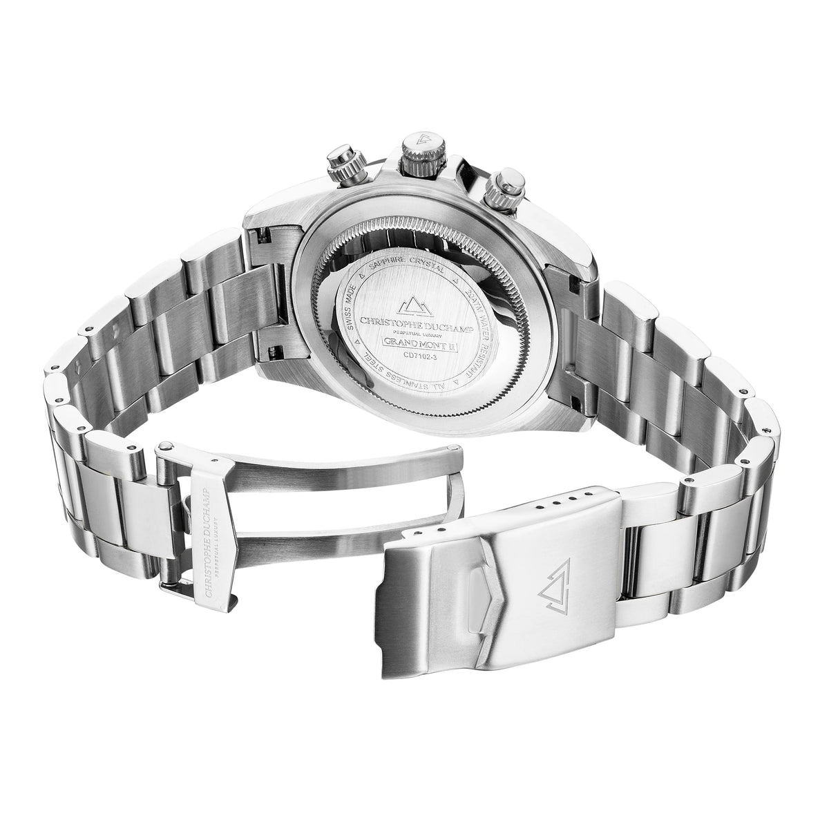 Christophe Duchamp Grand Mont Ceramic - Blue Dial & 316L Stainless Steel Strap