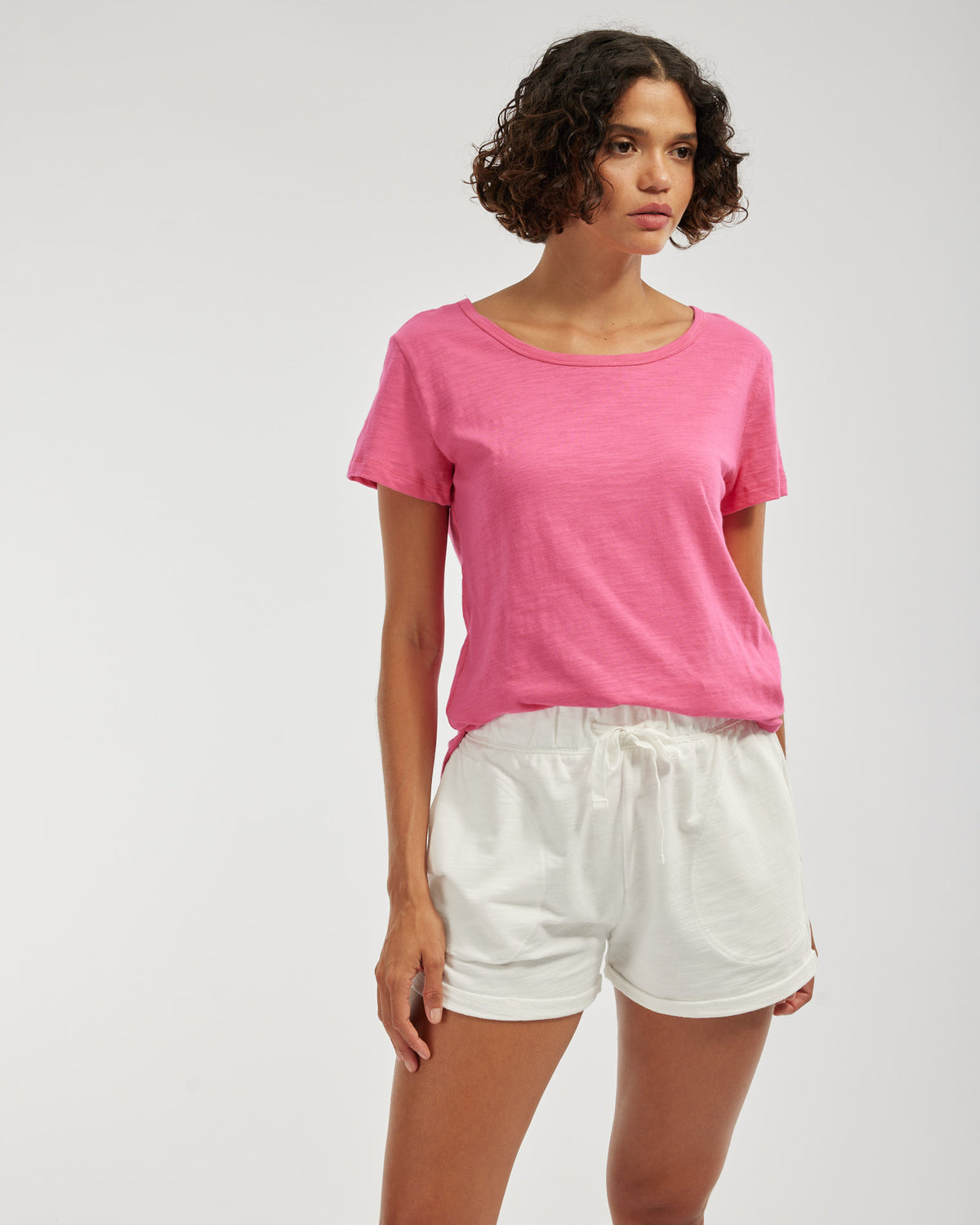 Amelius Fallon Rounded Hem Tee - Orchid