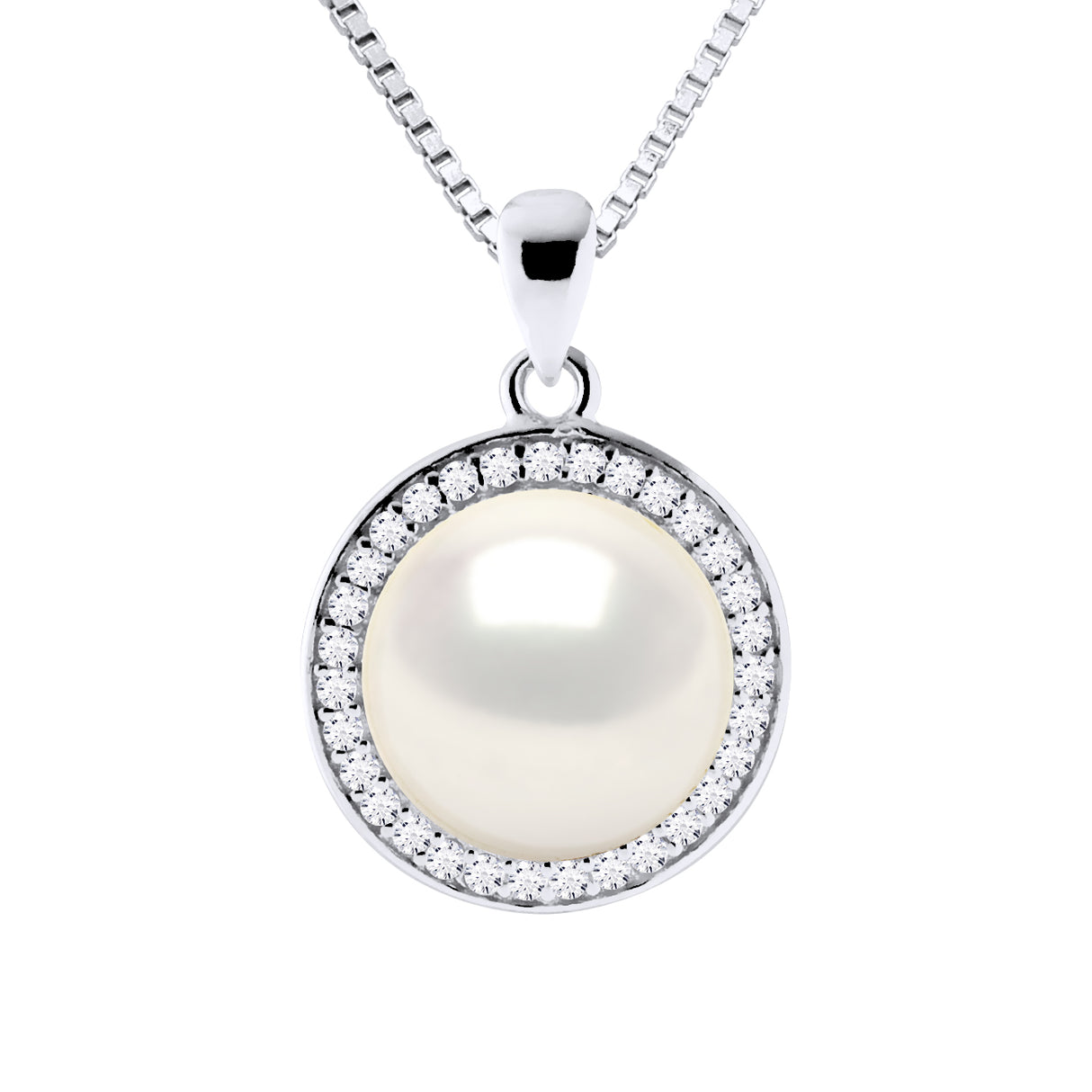 Necklace - Natural Pearl White - Longueur 42 cm