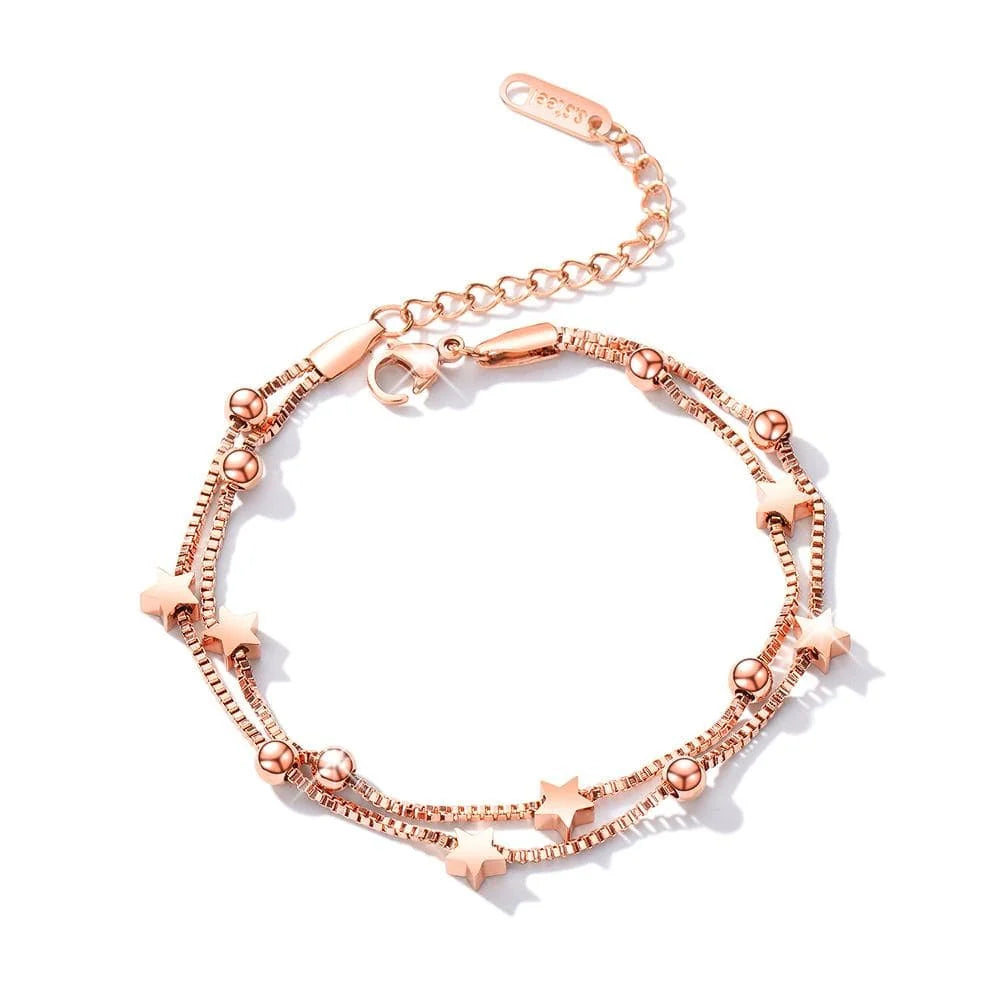 Bullion Gold Little Star Charm Bracelet
