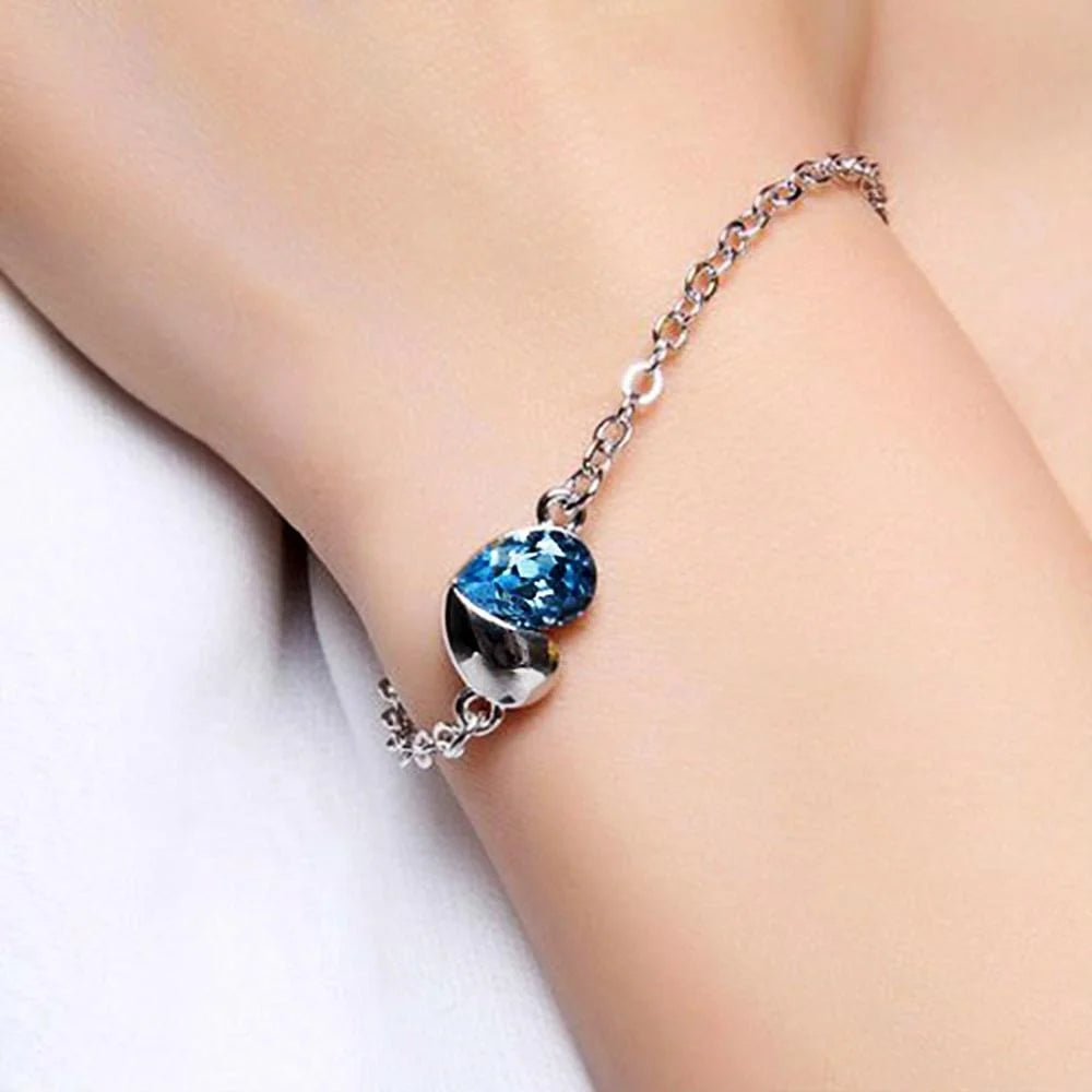Boxed Heart 2 Heart Bracelet, Necklace and Earrings Set Embellished with Swarovski® Crystals