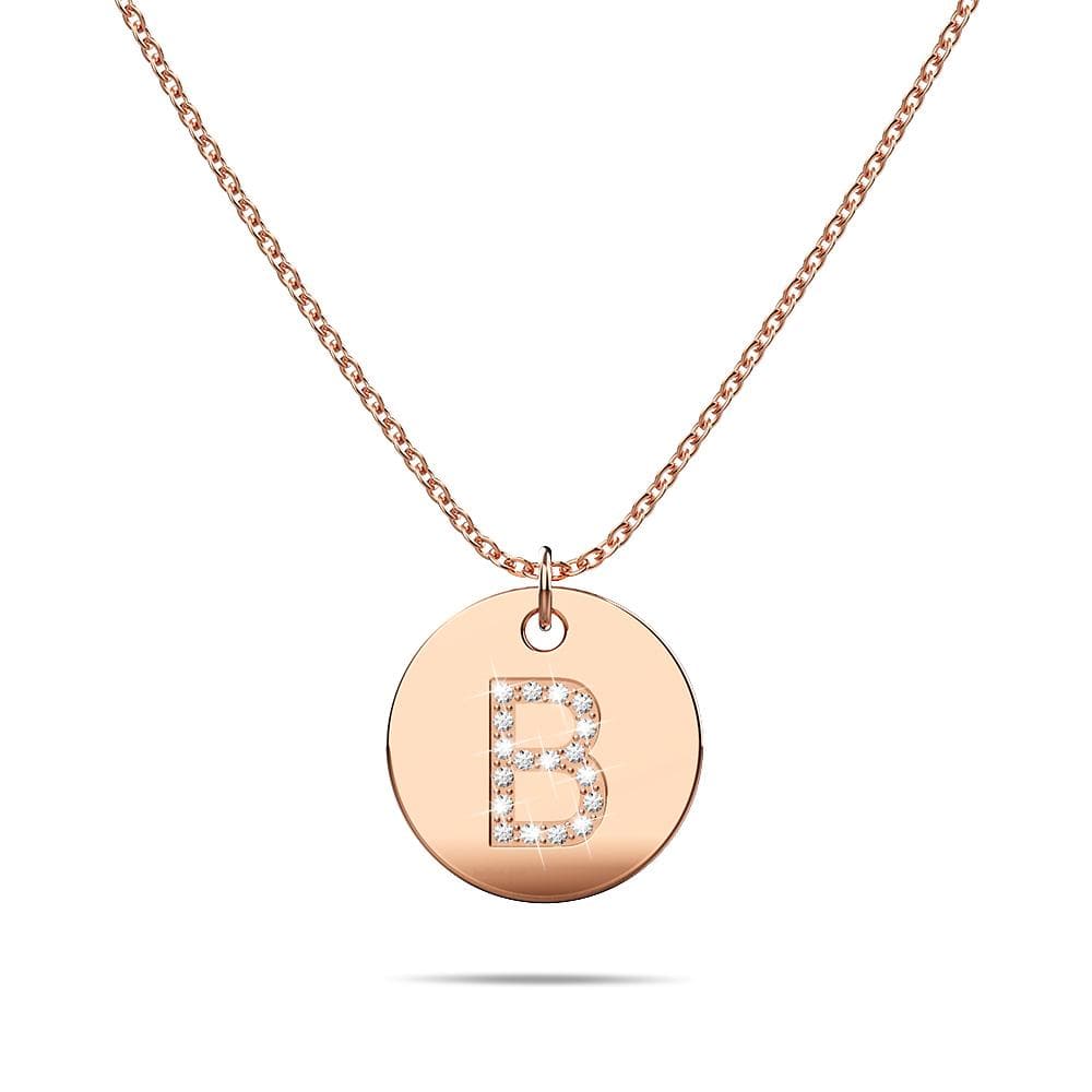 Bullion Gold Initials Fabulous Alphabet Letter Necklace Rose Gold Layered Steel Jewellery