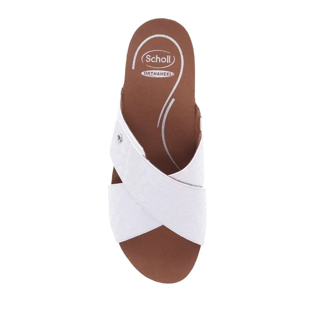 Scholl Jean Brick Wedge - White