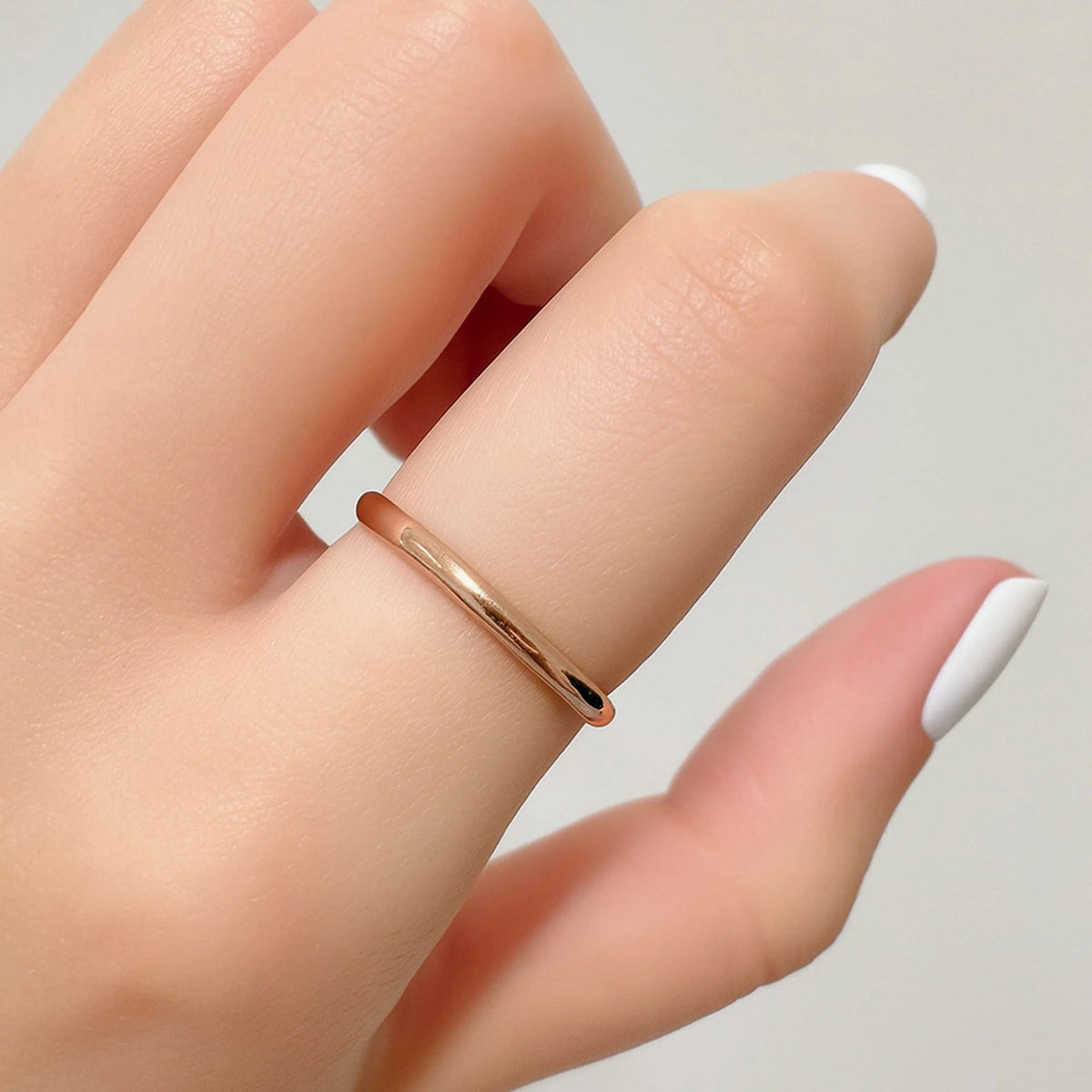 Bullion Gold Camille Minimal Stacker Ring in Rose Gold