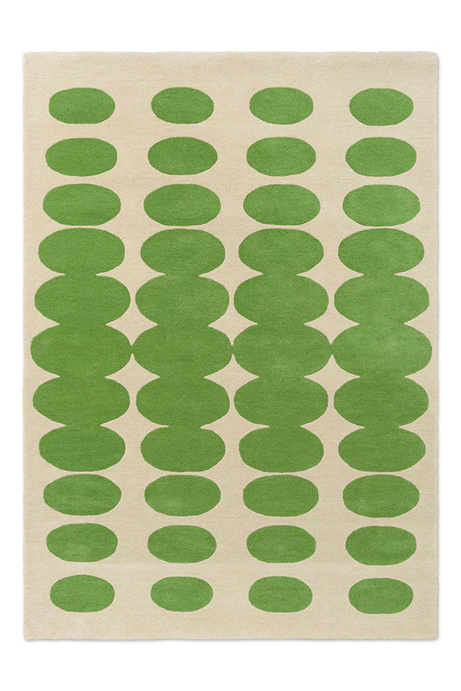Orla Kiely Optical Oval Green - Cream 157707 Rug