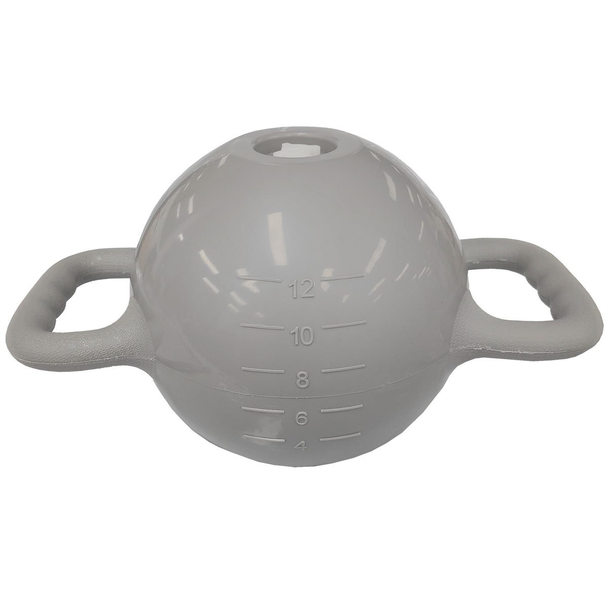 Yoga Fitness Kettlebell Water Filled Adjustable 1-6kg Double Handle Heavy Duty Exercise Kettle Bell - Grey