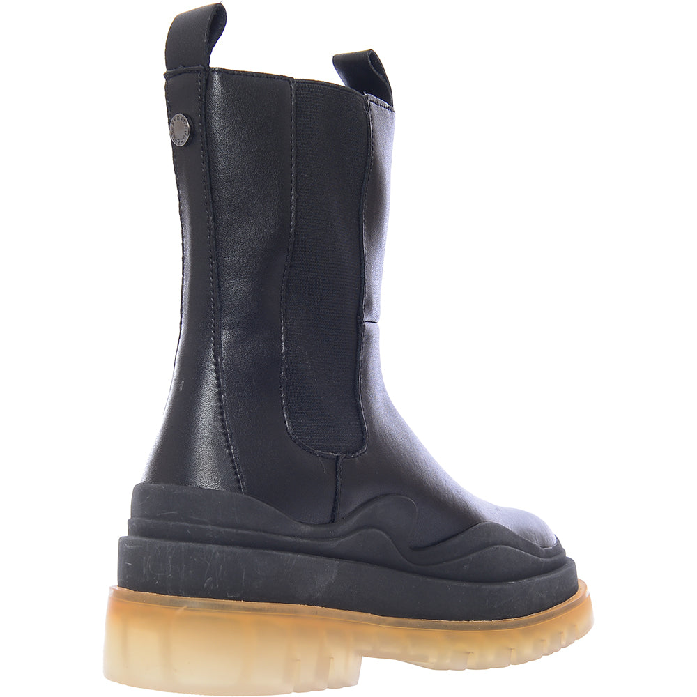 Steve Madden Challenger Refined Chelsea Boots With Transluscent Soles In Black