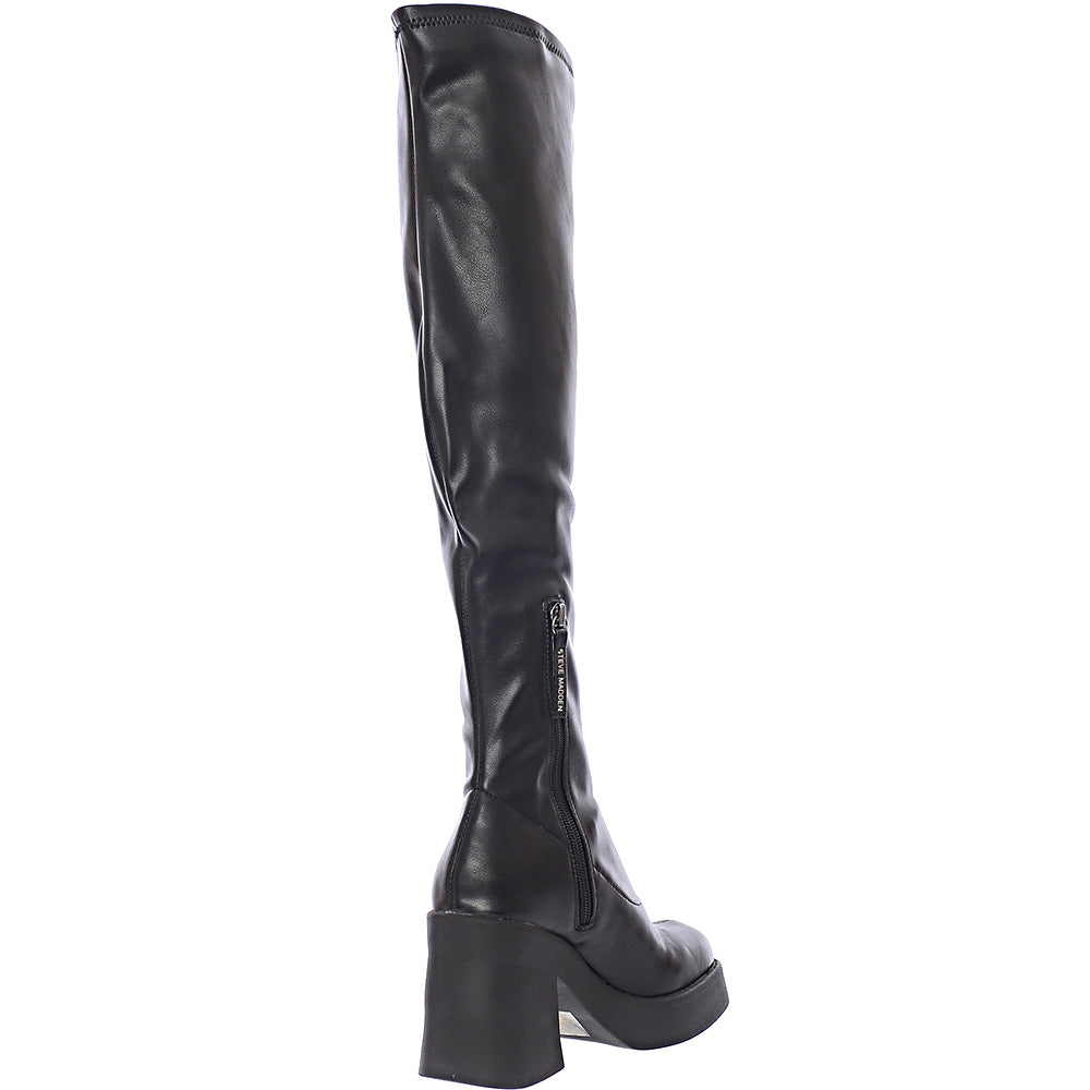 Steve Madden Upsurge 90S Over The Knee Heeled Boots In Black