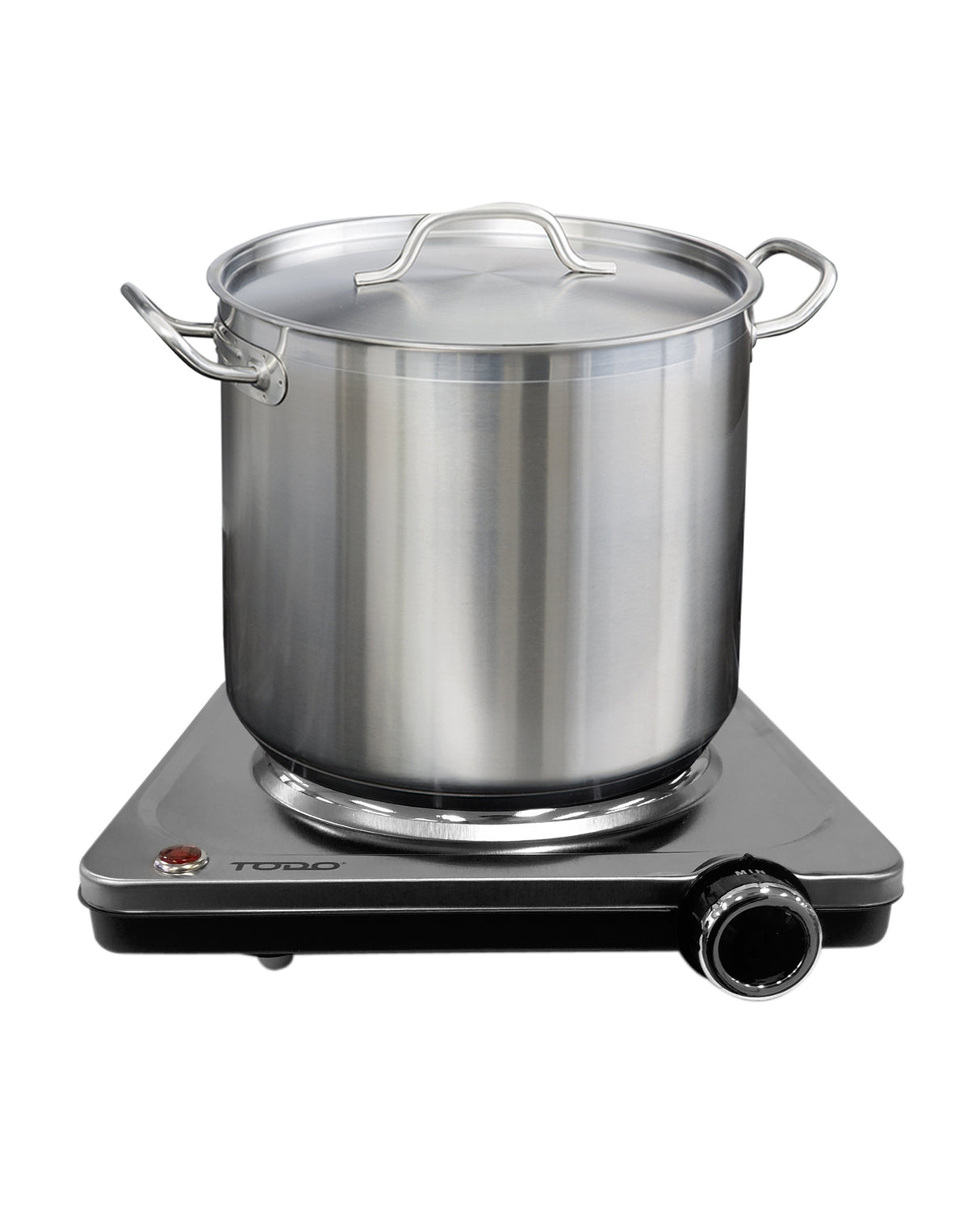 TODO 1500W Portable Hotplate Electric Cooktop Single Stainless Steel