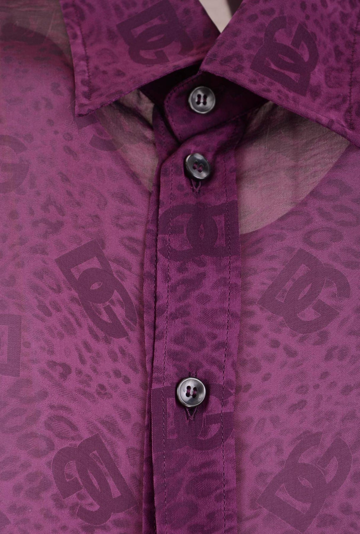 Dolce & Gabbana Men Animal Print Long Sleeve Shirt