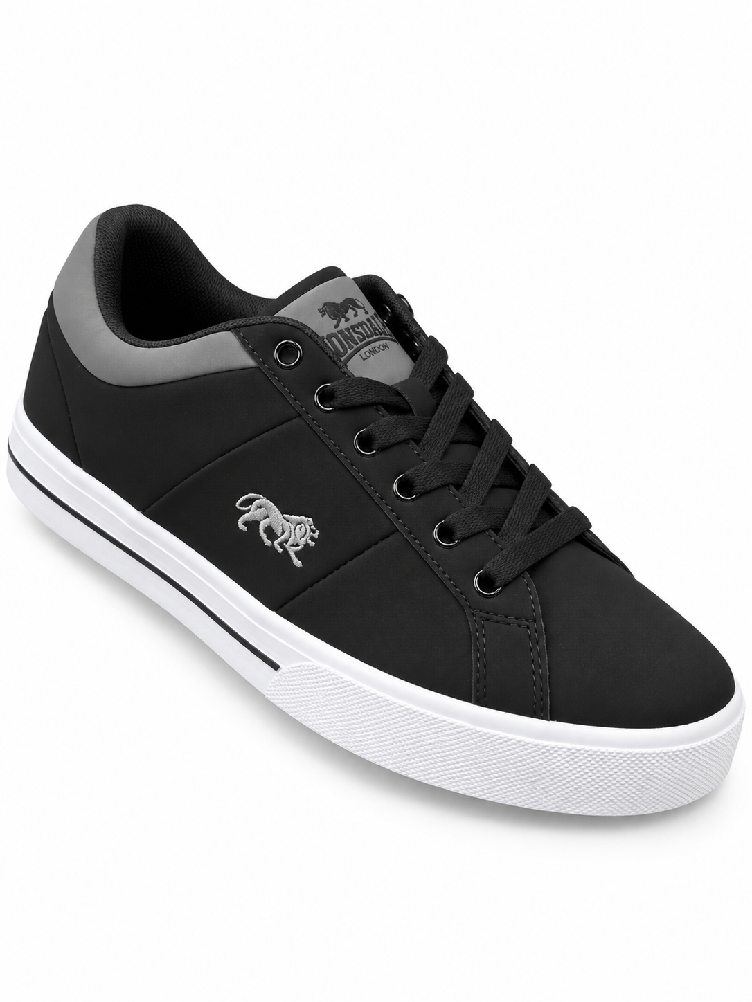Lonsdale Men's Latimer Low Top Trainers Black - UK 12 (EU47)