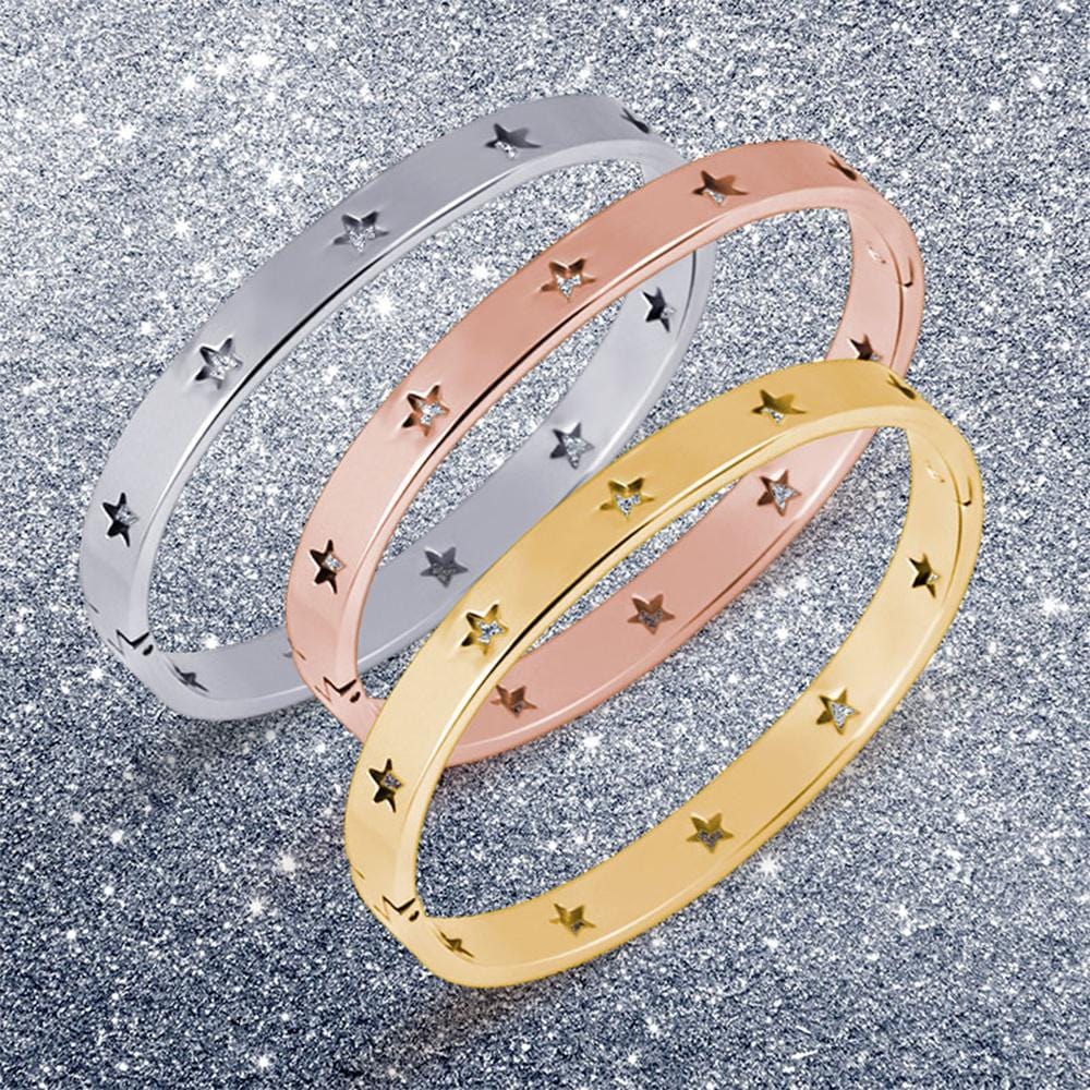 Bullion Gold Bellatrix Star Rose Gold Layered Bangle