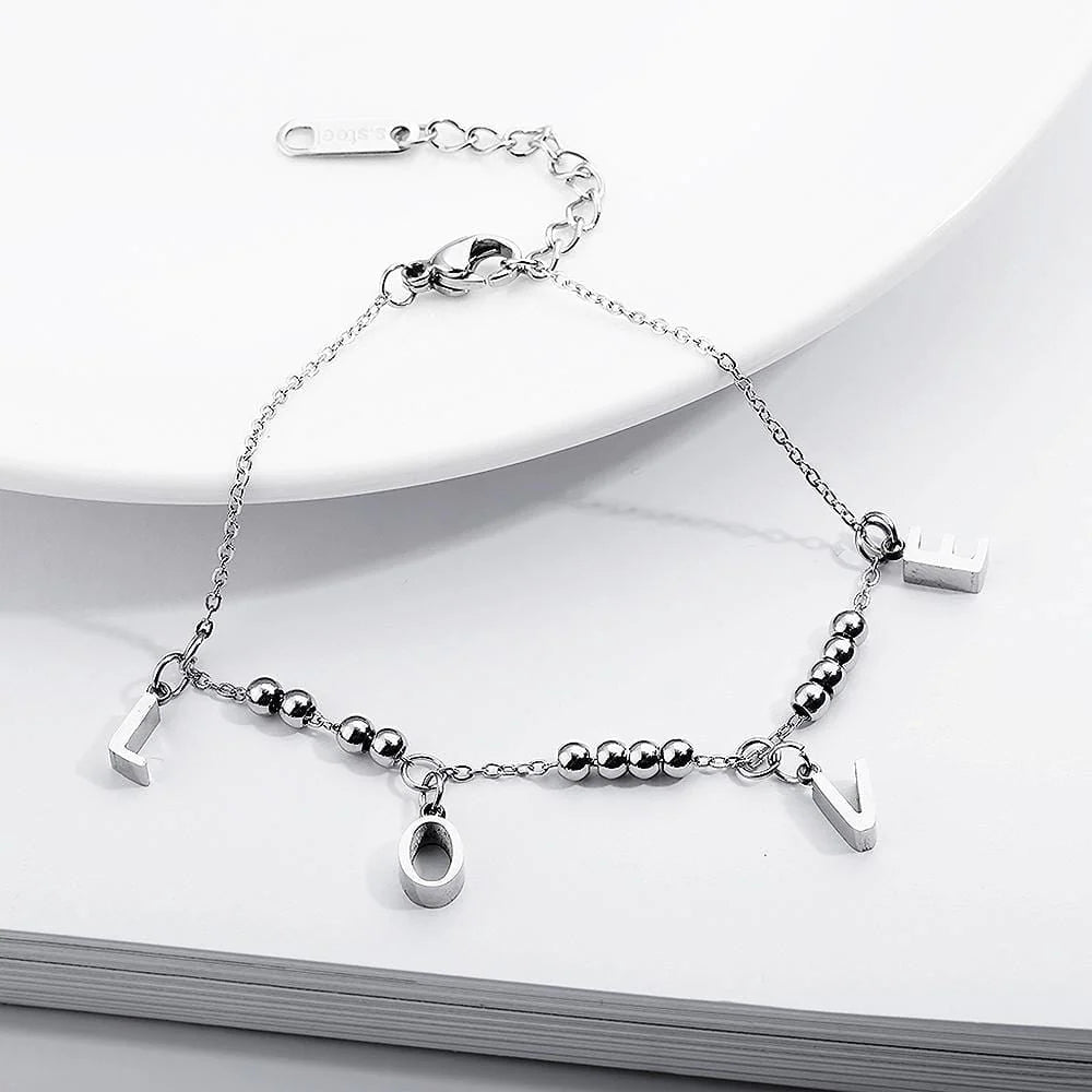 Bullion Gold Love Charm Bracelet