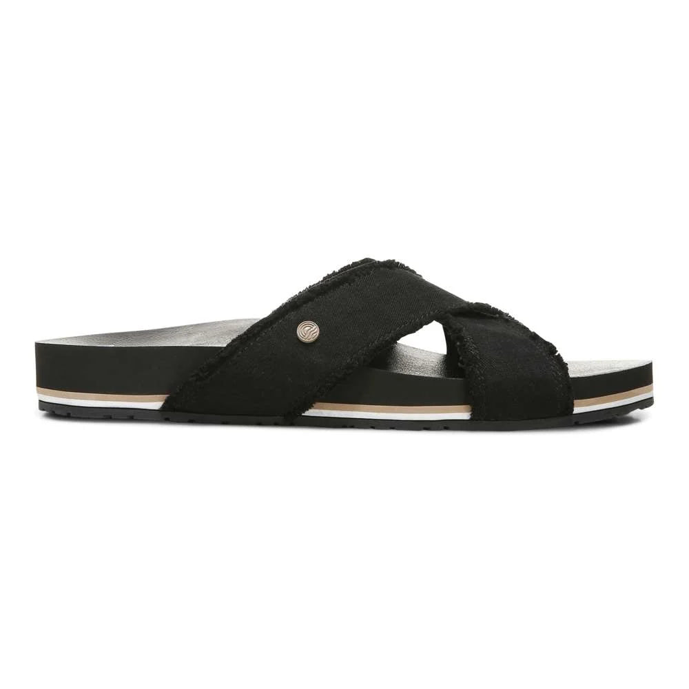 Vionic Panama Beach Slide - Black Canvas