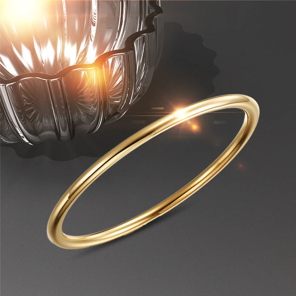 Bullion Gold Solid Golf Bangle 3mm Gold Layered