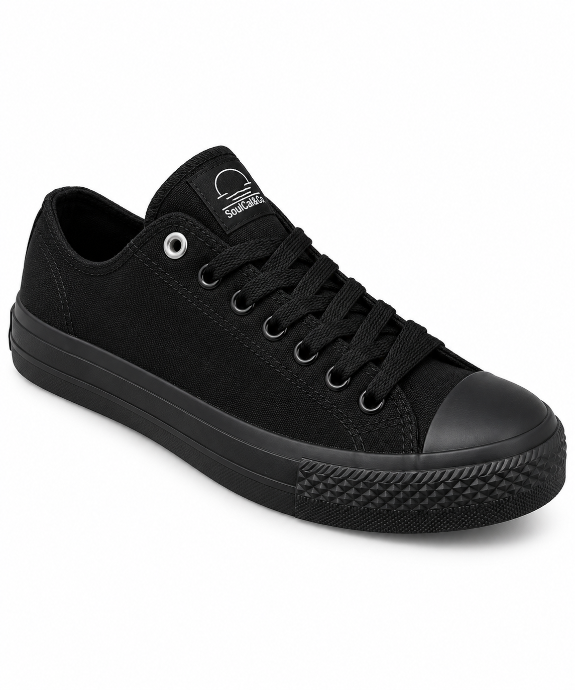 SoulCal Women's Canvas Low Trainers - Black/Black