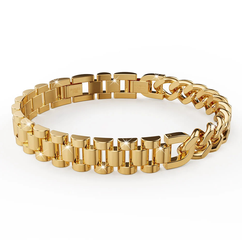 Boxed Oyster Bangle and Ring Set in Yellow Gold