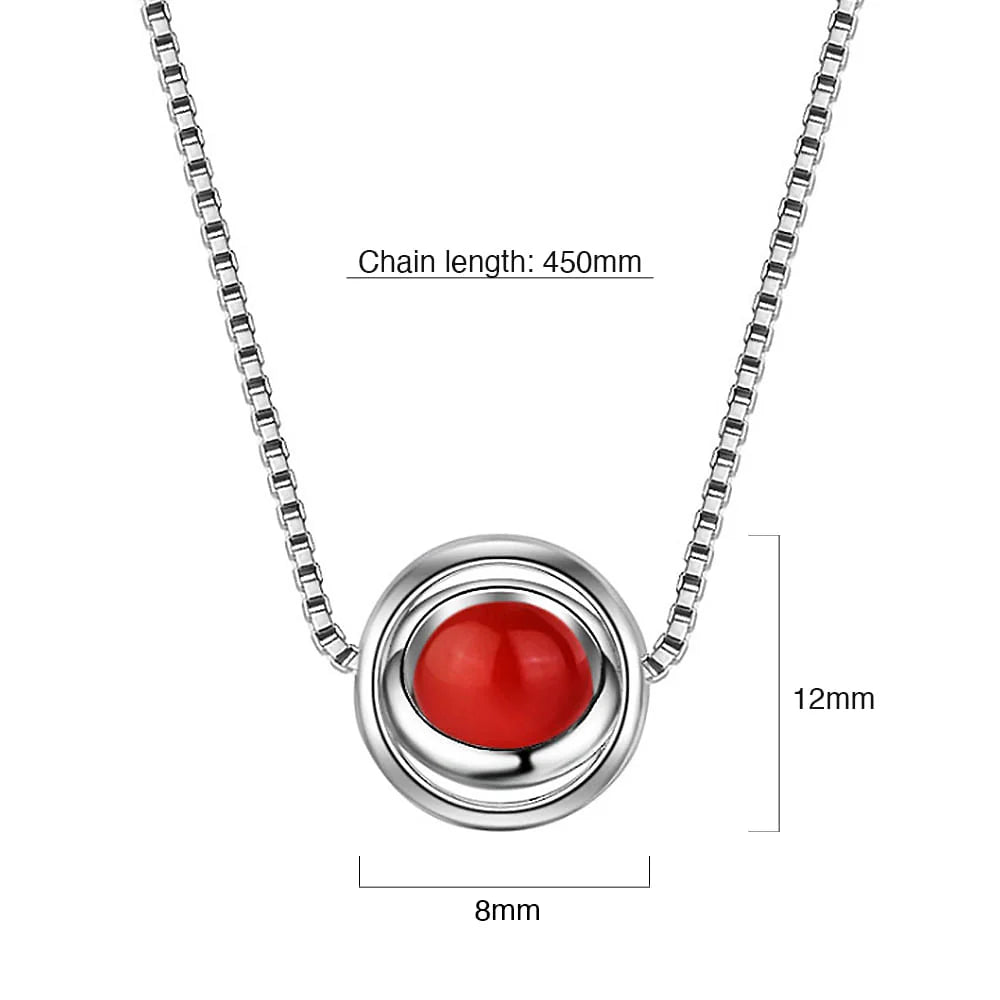 Red Mystic Agate Necklace