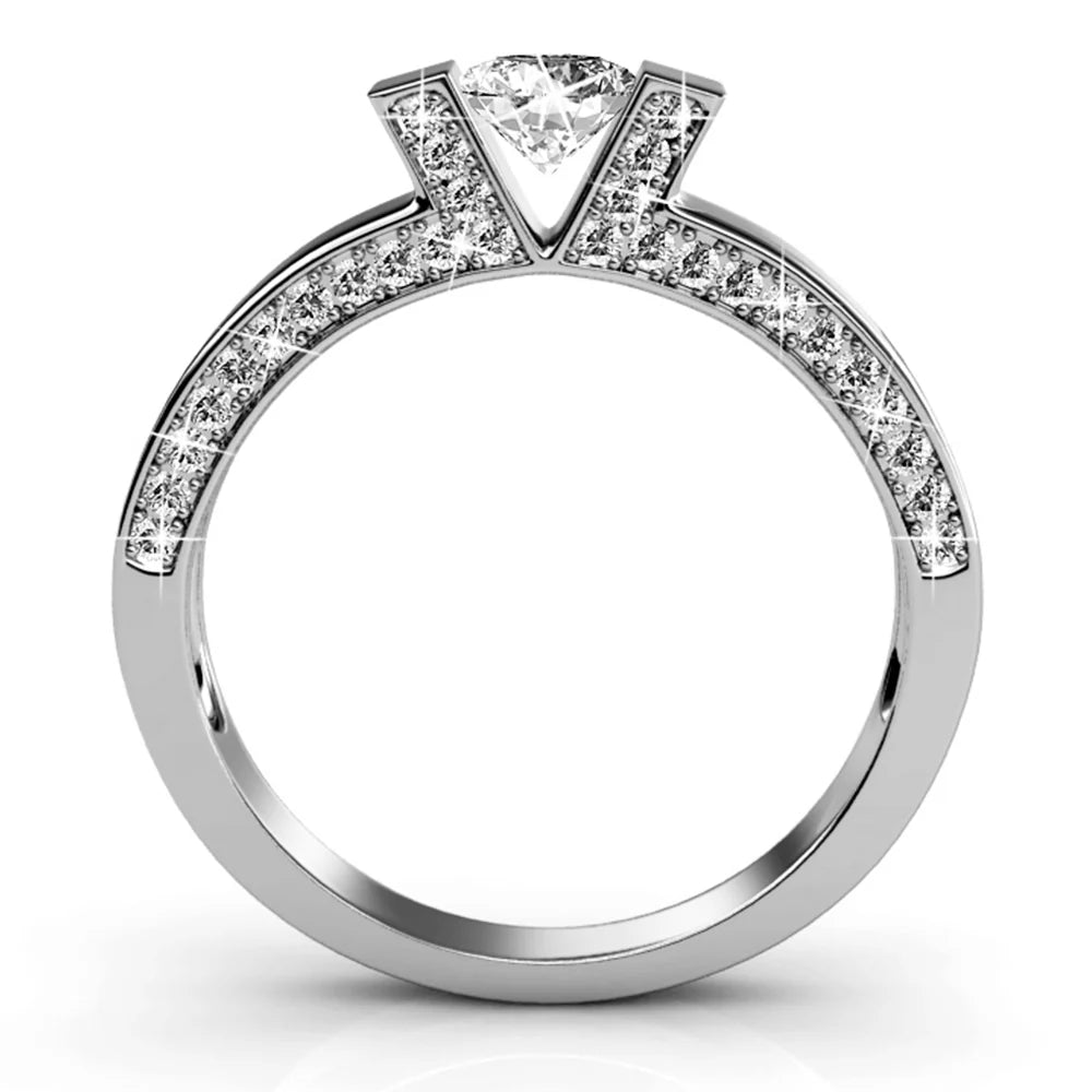 Krystal Couture Duchess Ring Embellished with Swarovski Crystals