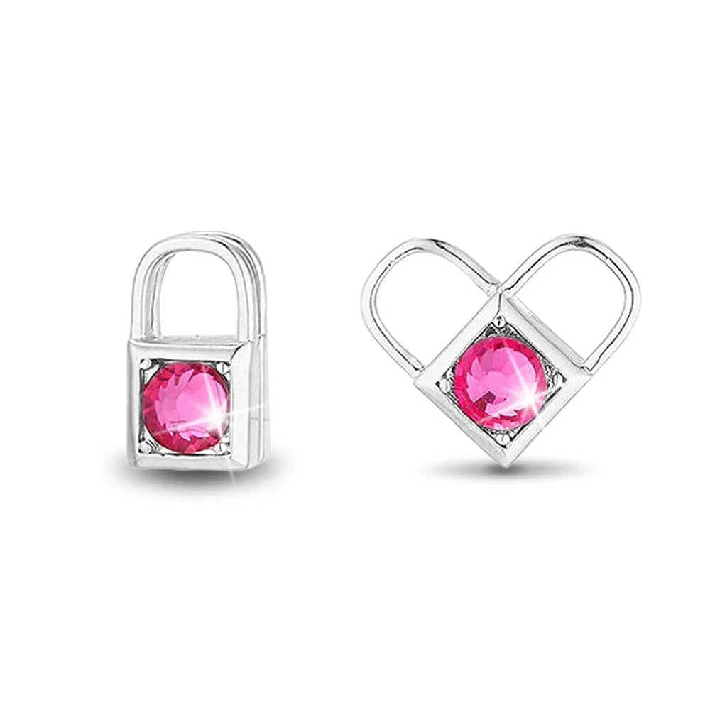 Boxed Celeste Heart Necklace and Earrings Set Embellished with SWAROVSKI® crystals