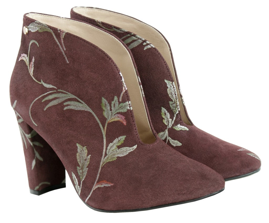 Bosccolo Womens Boots - Leaves Burgundy