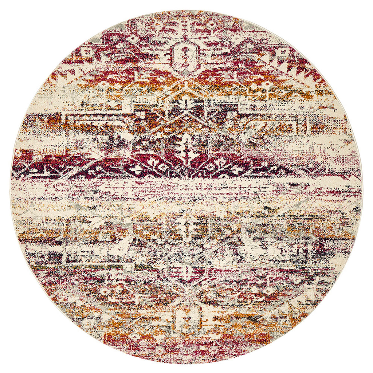 Museum 865 Fuchsia Round Rug