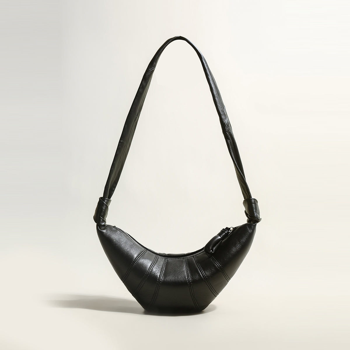 Croissant Chic Shoulder Bag - Black