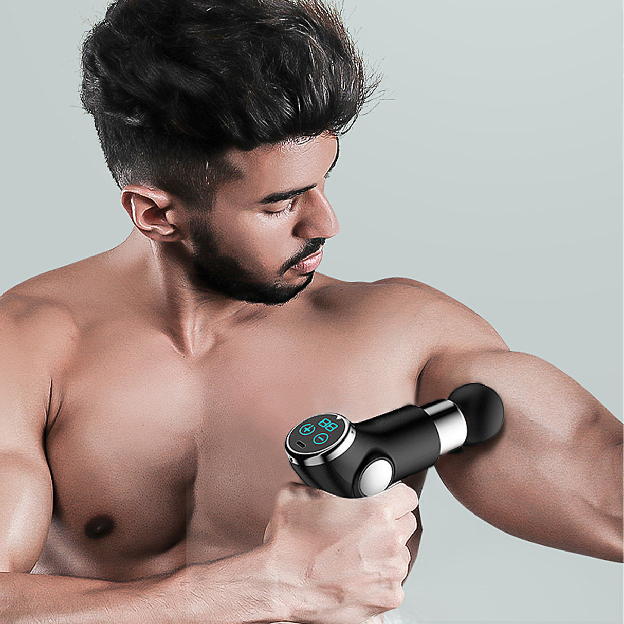 Fitsmart LCD DISPLAY Black Mini Vibration Therapy Massage Device