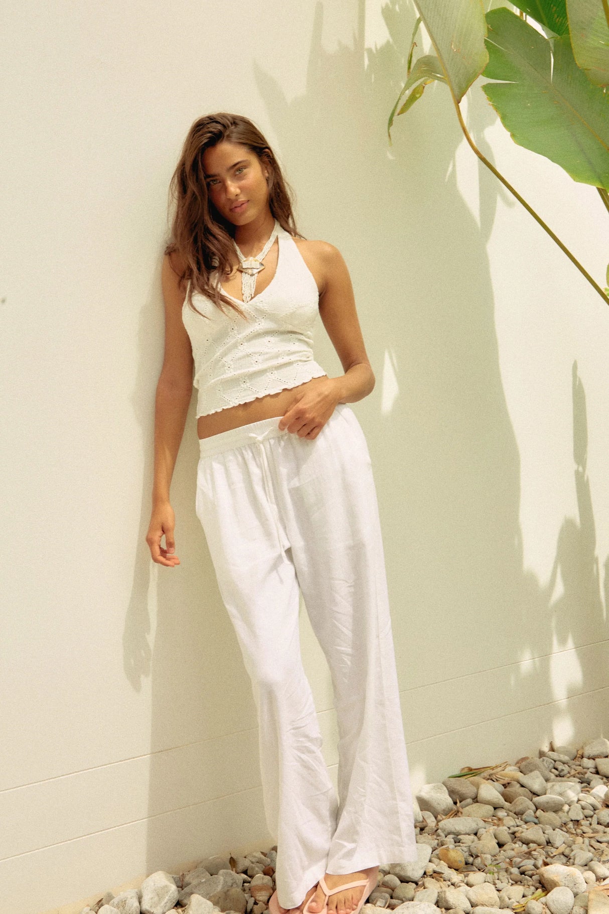 Cotton On Women's Kaia Textured Halter - Vintage White