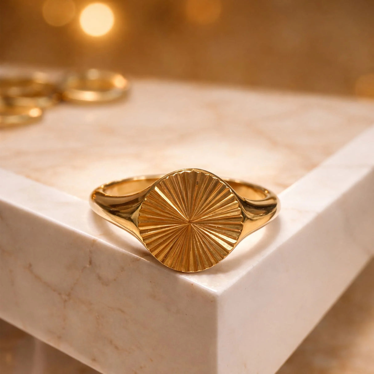 Bullion Gold Vortex Aura Gold Plated Ring
