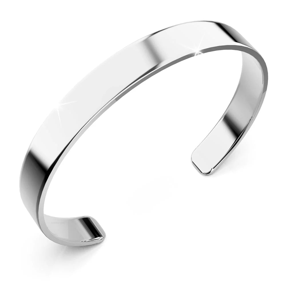 Boxed 3 Tri-Tone Avenue Classic Cuff Bangle Set - 8mm