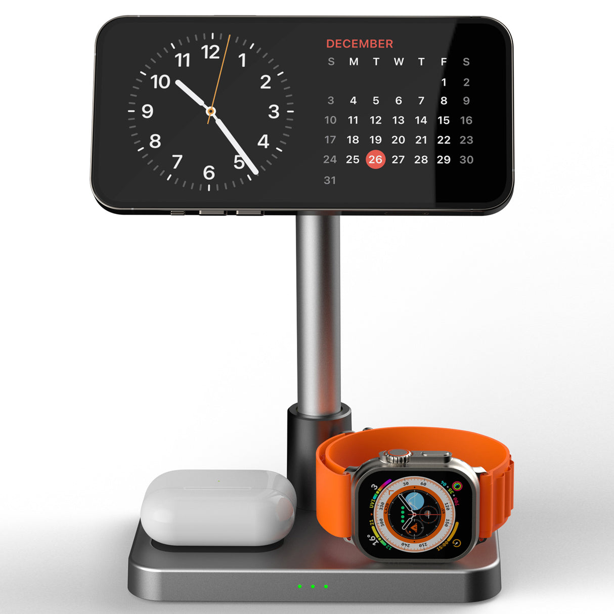 TODO 3 in 1 Wireless Phone Charger 15W Fast Charge Earphone Watch Magnetic Charge Telescopic Stand