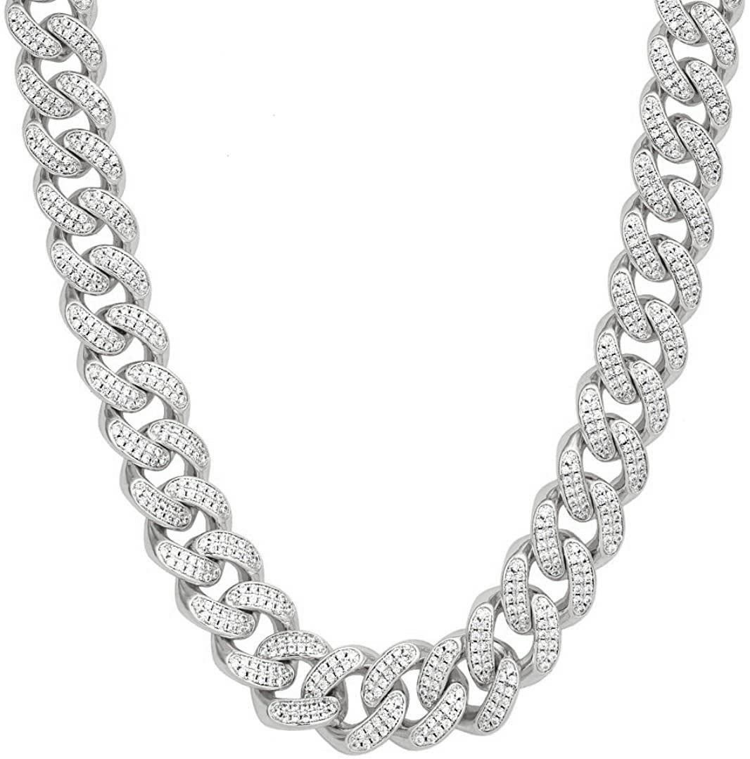 Stephen Oliver Silver Plated Cz Link Necklace