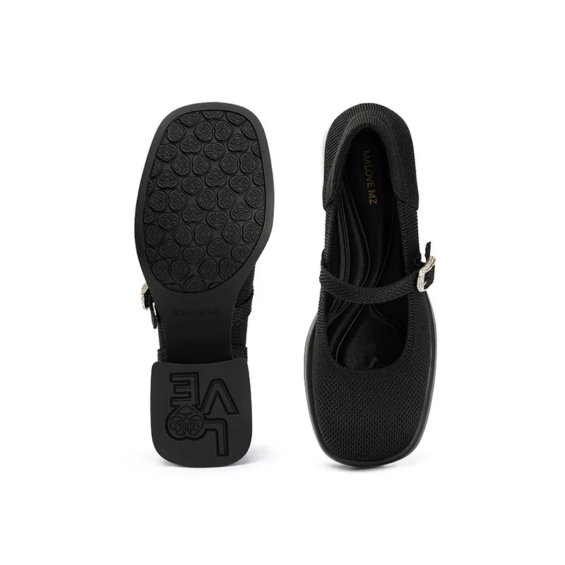 Lafayette Square Toe Mary Jane Pumps - Black