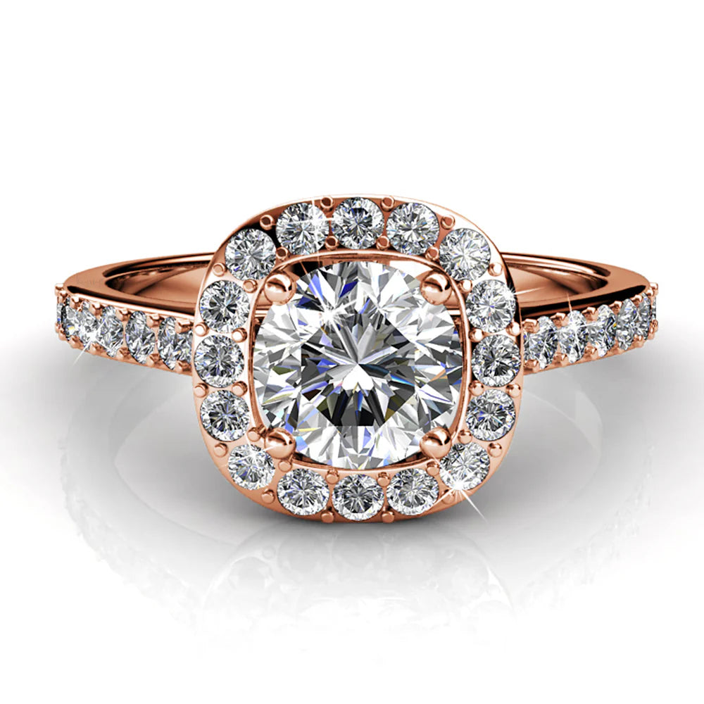 Krystal Couture Engagement Ring Embellished with SWAROVSKI Crystals
