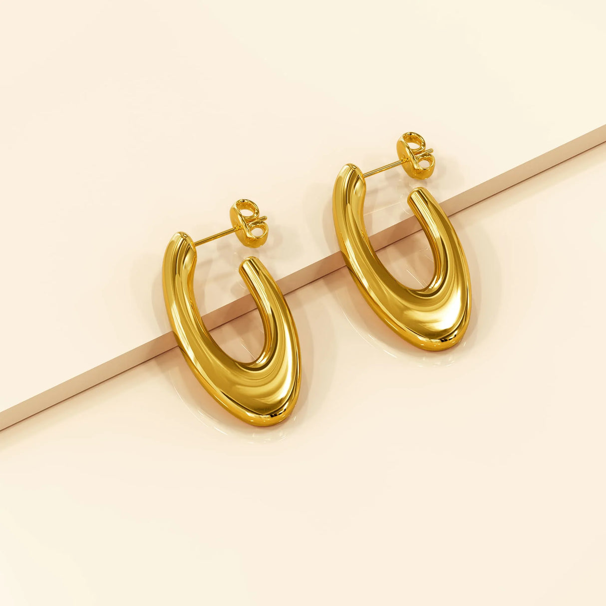 Bullion Gold Bright Gold Hoop Earrings