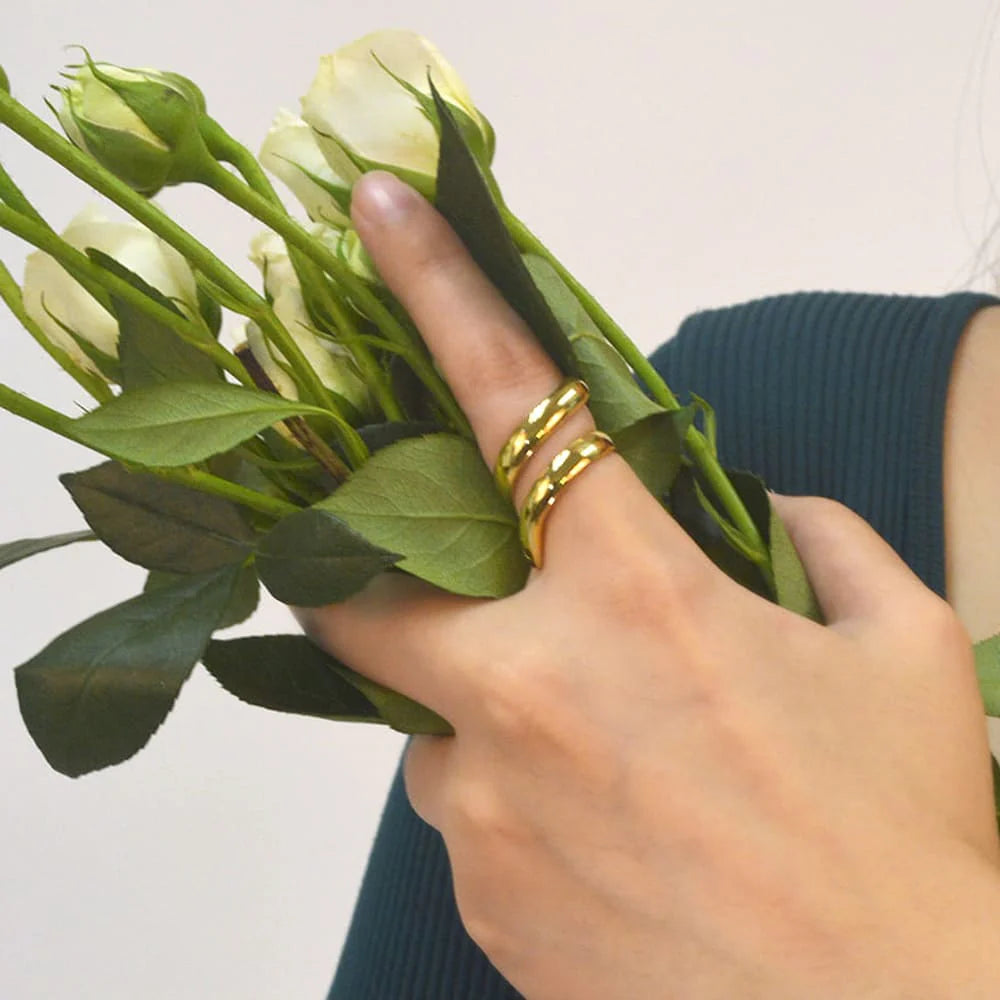 Bullion Gold Orphic Double Wrapped Band Ring in Gold