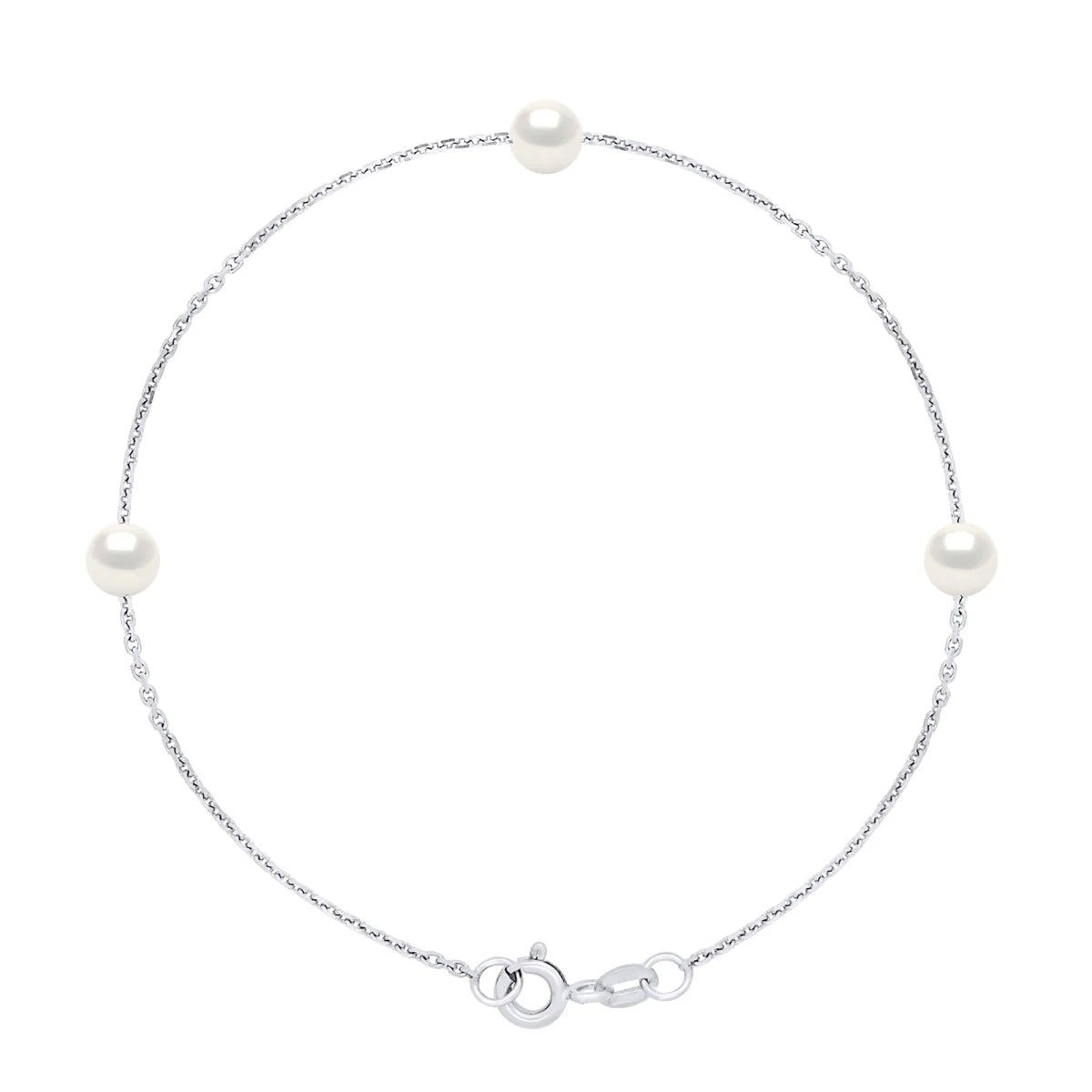 Manufacture Royale Bracelet 3 Pearl Freshwater Pearl White Sterling Silver