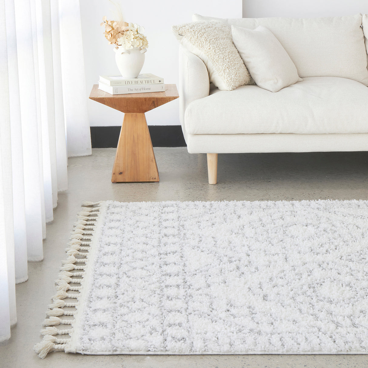Casablanca Fez White Rug