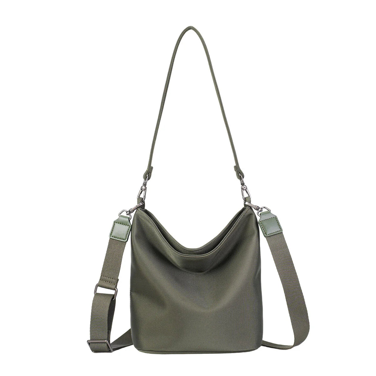 BAMEI Minimalist Water-Resistant Nylon Bucket Bag - Olive