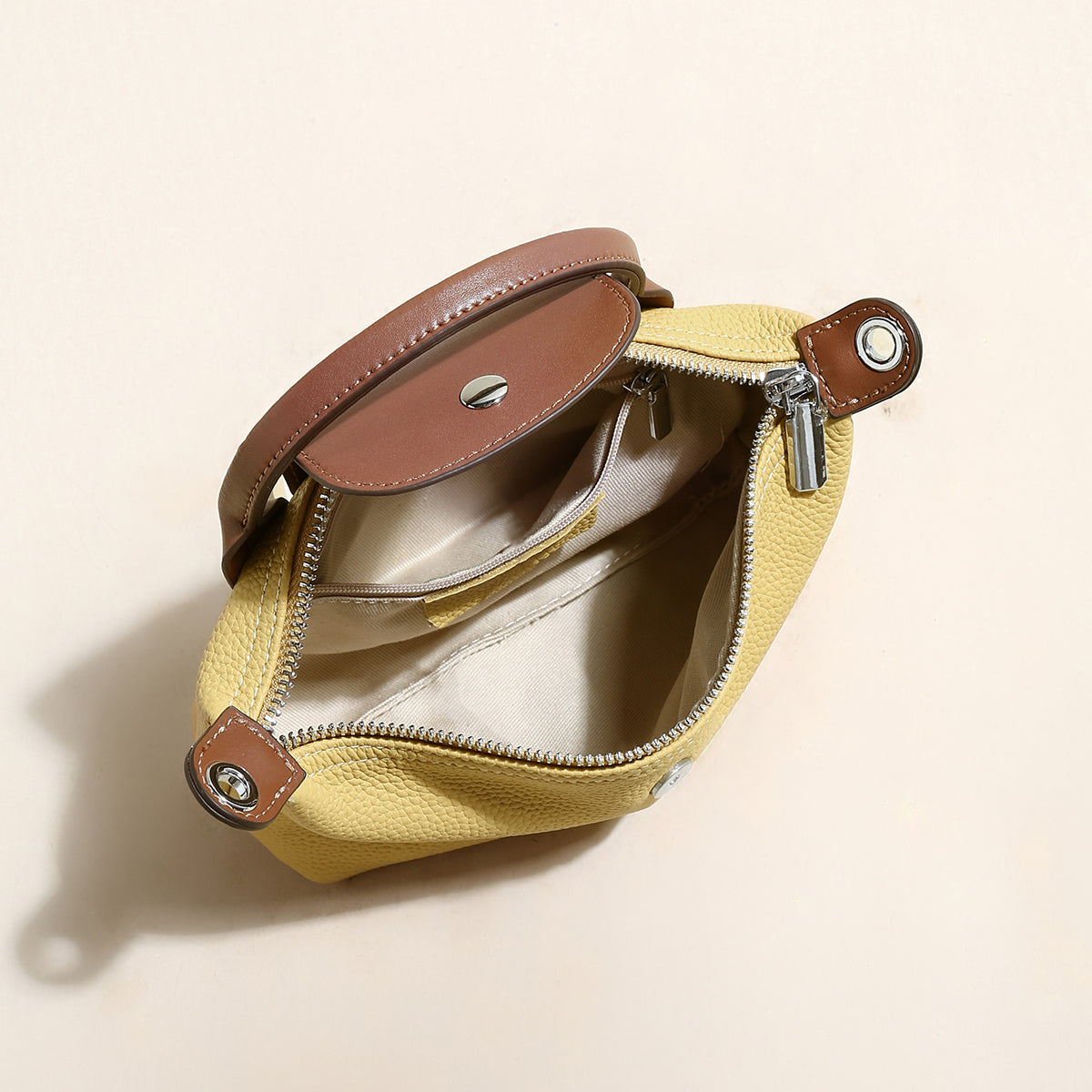 Classic Waterproof Pouch Top Handle Bag - Yellow