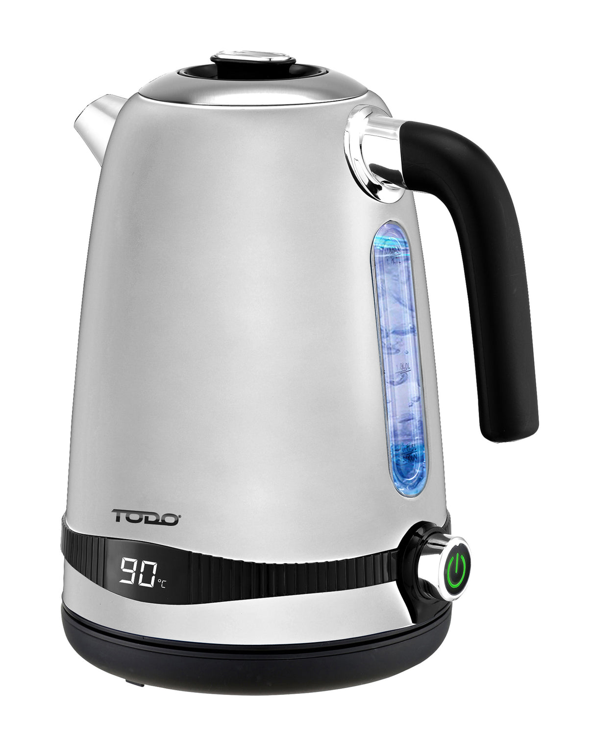 TODO 1.7L Stainless Steel Cordless Kettle Keep Warm Electric Led Water Jug - Silver